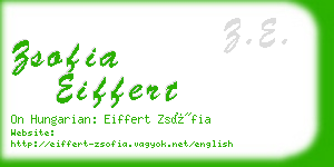 zsofia eiffert business card